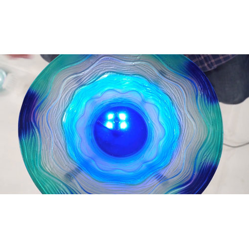 Highland Dunes Siyana Glass/Metal Canary Mist Fountain/Aroma Diffuser